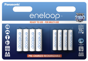 Panasonic Eneloop Combipack 1x4 Mignon AA + 1x4 Micro AAA