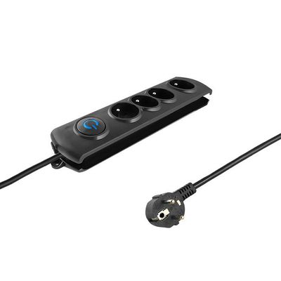 Qoltec Surge protector | 4 sockets | 1,5m