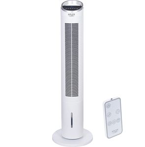 Ventiliatorius su stovu Adler AD 7855	 Tower Air Cooler, Number of speeds 3, 60 W, Oscillation, Diameter 30 cm, White
