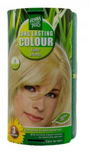HENNAPLUS plaukų dažai ilgalaikiai su 9 ekologiškais augaliniais ekstraktais spalva šviesi blondinė 8