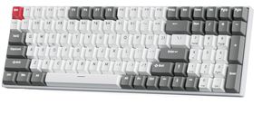 Royal Kludge RK100 Tri-mode Wireless Keyboard | 96%, Hot-swap, Blue Switches, US, White