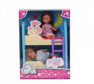 Doll Evi with a 2 floor bed