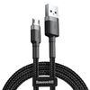 Baseus Micro USB Cafule 2.4A 1m kabelis, juoda / pilka