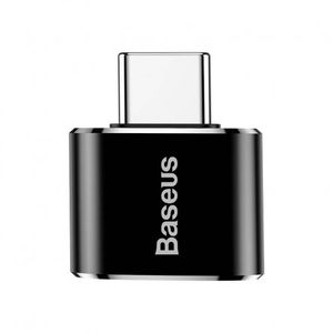 Baseus Mini USB Female to Type-C Male 2.4A Adapter Converter - adapteris, juodas