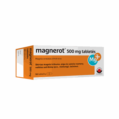 Magnerot 500 mg tabletės N50