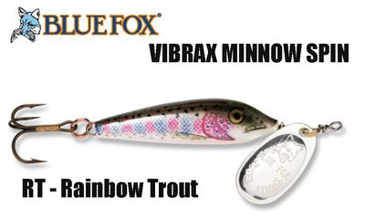 Sukriukė Blue Fox Minnow Spin Vibrax Raibow Trout 7 g