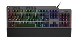 Žaidimų klaviatūra Lenovo Legion K500 RGB Mechanical Gaming keyboard, Wired, Keyboard layout 3-zone layout, Iron grey top cover and black body, US English