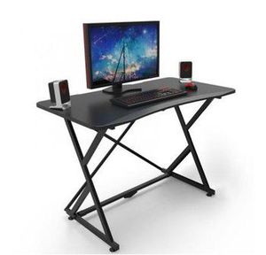 TECHLY Gaming Desk for PC with Angular Ergonomic Edge Black