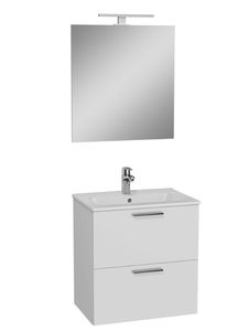 Vonios kambario baldų komplektas Vitra Mia, 60 cm baltas