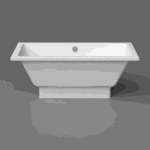 Akmens masės vonia Nordica, 160x750 cm su matomomis kojomis, balta