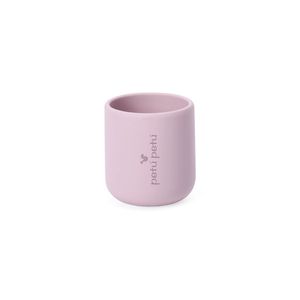Silikoninis vaikiškas puodelis rožinis petu petu
