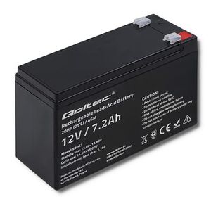 QOLTEC 53062 AGM battery 12V 7.2Ah max 108A