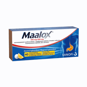 Maalox 400 mg/400 mg kramtomosios tabletės N40 