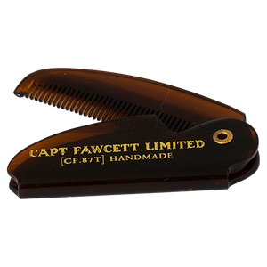 Captain Fawcett Folding Pocket Moustache Comb Sulenkiamos kišeninės ūsų šukos, 1vnt.