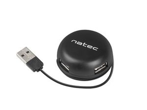 NATEC NHU-1330 Hub USB 2.0 BUMBLEBEE 4-ports Black