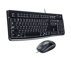 Logitech MK120 Combo Laidinė klaviatūra + pelė, USB, US, Juoda