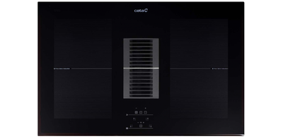 Indukcinė kaitlentė su gartraukiu CATA Induction hob with built-in hood Number of burners/cooking zones 4 Touch Timer Black