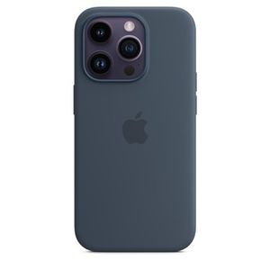 Apple 14 Pro Silicone Case with MagSafe Storm Blue