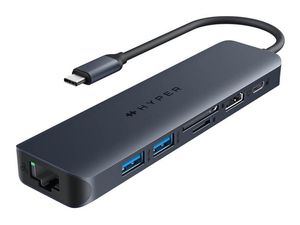 Jungčių stotelė Hyper HyperDrive EcoSmart Gen.2 Universal USB-C 7-in-1 Hub w 100 W PD Power Pass-thru Hyper