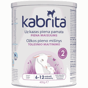 KABRITA 2 ožkos pieno mišinys, 6–12 mėn., 400 g