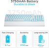 Royal Kludge RK96 White Wireless Mechanical Keyboard | 90%, Hot-swap, RGB, Blue Switches, US