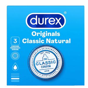 Durex - Classic Natural prezervatyvai 3 vnt