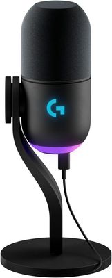 Logitech G Yeti GX Dynamic cardioid wired microphone (black) with RGB | USB