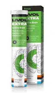 Maisto papildas LIVOL EXTRA Active Brain šnypščiosios tabletės N15