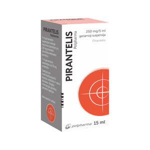 PIRANTELIS Polpharma 250 mg/5 ml geriamoji suspencija 15 ml