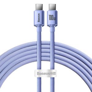 Baseus Crystal Shine cable USB-C to USB-C, 100W, 2m (purple)