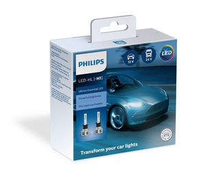 LED lemputės H1 PHILIPS „Ultinon Essential“  priekinių žibintų 11258UE2x2