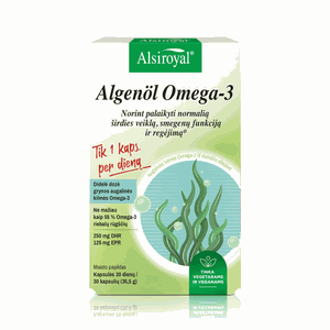 Algenöl Omega-3 minkštos kapsulės N30