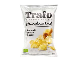 Ekologiški bulvių traškučiai su jūros druska TRAFO, 125 g
