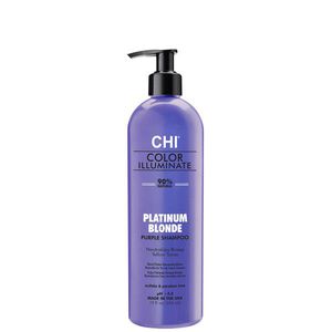 CHI Ionic Color Illuminate Platinum Blonde Purple Shampoo Spalvą atgaivinantis šampūnas, 355ml