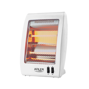 Adler Heater AD 7709 Halogen Heater, 800 W, Number of power levels 2, White