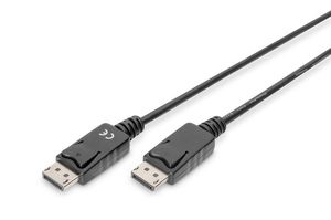 Digitus Connection Cable DisplayPort with snaps 1080p 60Hz FHD Type DP / DP M / M black 1m