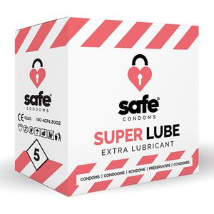 Safe - Prezervatyvai su daugiau lubrikanto 5 vnt