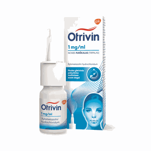 Otrivin 1 mg/ml nosies purškalas (tirpalas) 10 ml