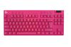 Logitech G Pro X TKL Lightspeed wireless pink mechanical keyboard | US, TACTILE SWITCHES