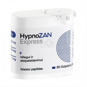 Maisto papildas HypnoZAN Express čiulpiamosios tabletės N30