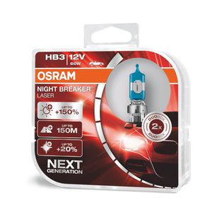 Osram lemputės Night Breaker LASER HB3 +150% | NEXT