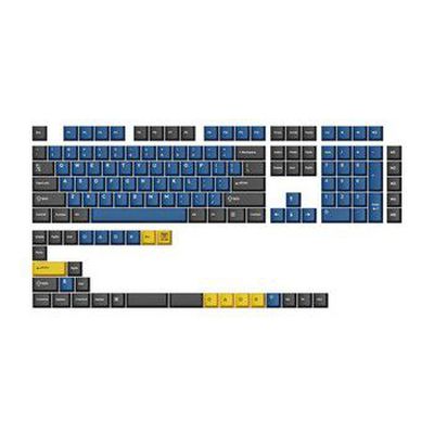 Double shot PBT Full Set (Cherry profile - Blue, Black, Yellow) Keycap rinkinys