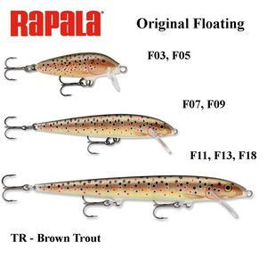 Vobleris Rapala Original Floating TR - Brown Trout 3 cm