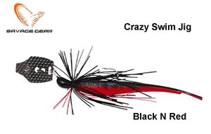 Masalas Savage Gear Crazy Swim Jig Black N Red 10.0 m