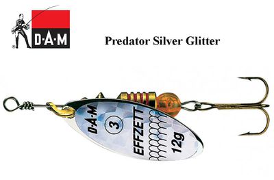 Sukriukės (blizgės) DAM Effzett predator silver glitter 12 g