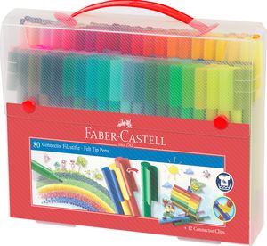 Flomasteriai Faber-Castell Connector felt-tip, 80 spalvų