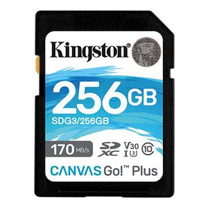 Atminties kortelė Kingston Canvas Go! Plus 256GB, SD, Flash memory class 10