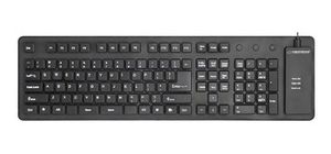 Esperanza EK140 silikoninė USB QWERTY klaviatūra, juoda