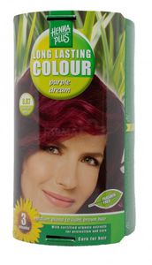 HENNAPLUS plaukų dažai ilgalaikiai su 9 ekologiškais augaliniais ekstraktais spalva karališka purpurinė 6,67