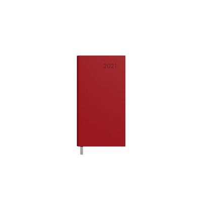 Darbo kalendorius Timer Midi, 85x162mm, raudonos spalvos